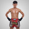 TUFF Muay Thai Boxing Shorts New Retro Style "Red Twin Tiger With Gold Text"