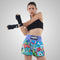 TUFF Muay Thai Boxing Shorts High-Cut Retro Style "Party Monster"