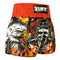 TUFF Muay Thai Boxing Shorts High-Cut Retro Style "Graybeard & The Eagle"